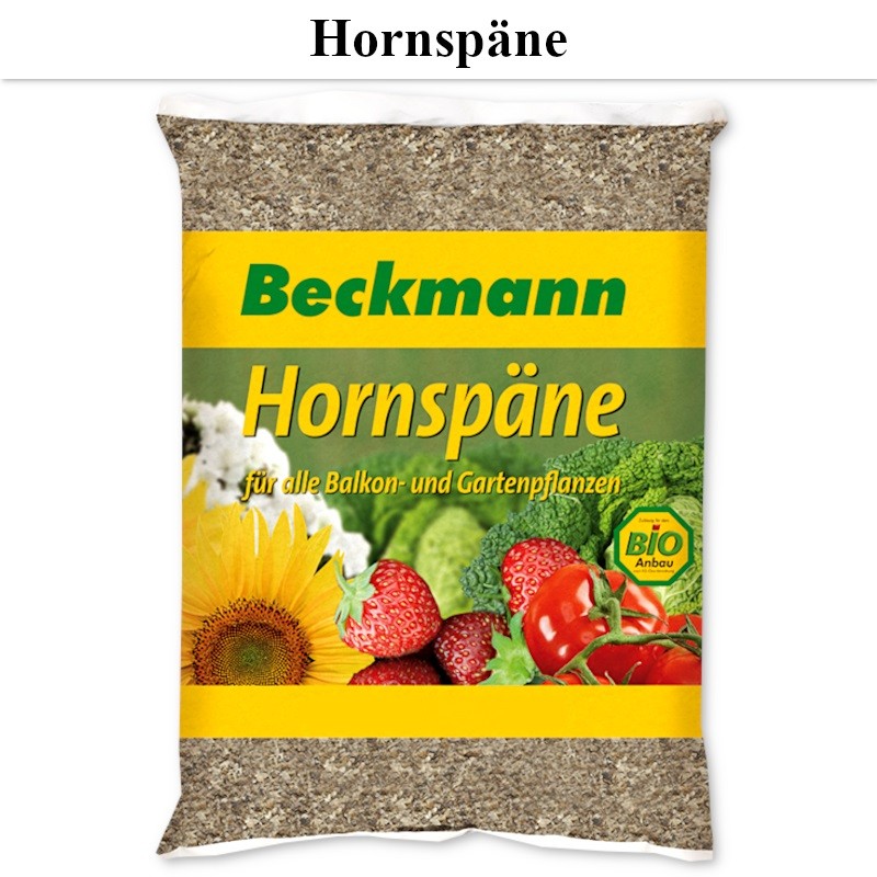 Hornspäne - Organischer Dünger aus Tierhorn. Reich an Stickstoff. Ideal für das Wachstum von Blumen und Gemüse.