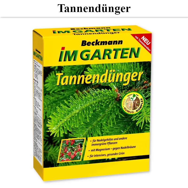 Tannendünger - Spezialdünger für Tannenbäume. Fördert gesundes Wachstum. Ideal für die Pflege von Nadelgehölzen.
