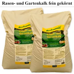 Rasen- und Gartenkalk – gekörnt, 20 kg, zur Bodenverbesserung und pH-Regulierung.