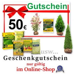 Gutschein 50 € nur gültig im Online-Shop Heckenpflanzen Mencel