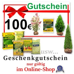 Gutschein 100 € nur gültig im Online-Shop Heckenpflanzen Mencel