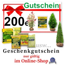 Gutschein 200 € nur gültig im Online-Shop Heckenpflanzen Mencel