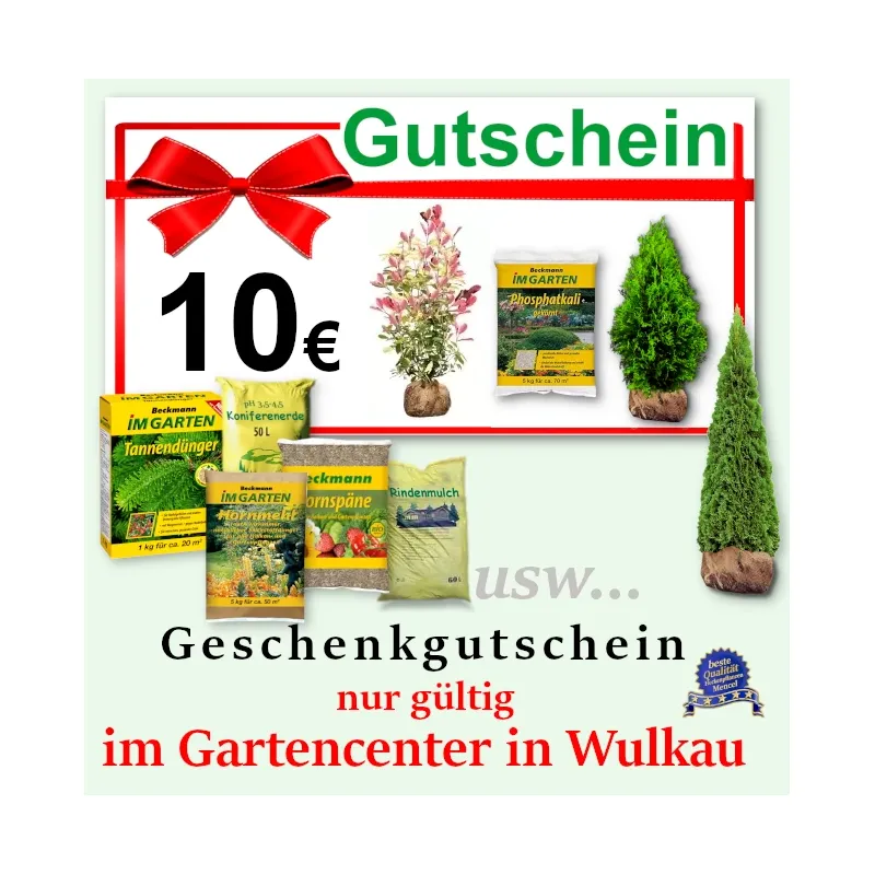 Gutschein 10 € für die Gärtnerei in Wulkau