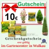 Gutschein 10 € für die Gärtnerei in Wulkau