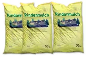 Rindenmulch, Kiefernrinde, Gartenrinde.